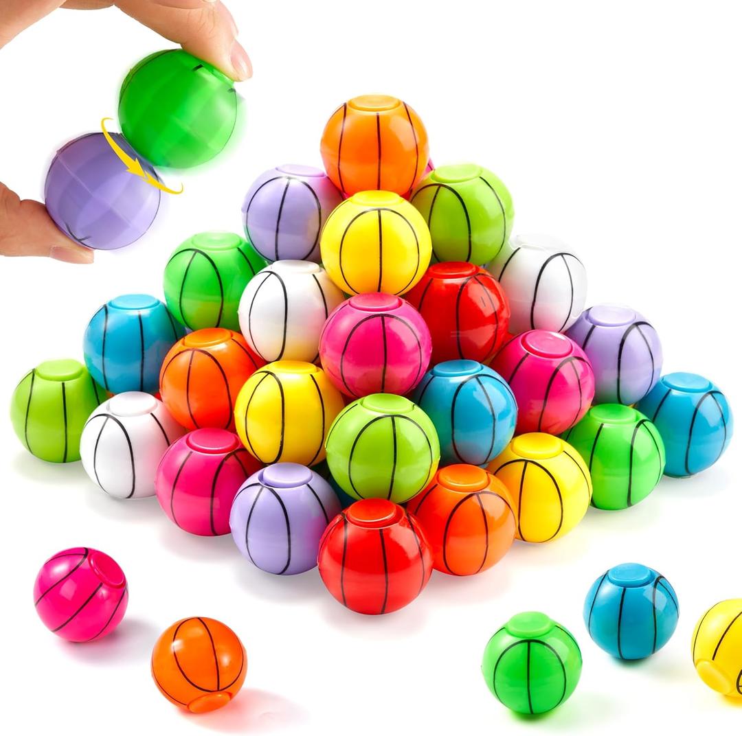 JOYIN 36 Pack Basketball Fidget Spinners for Kids, Goodie Bag Stuffers for Birthday Party, Basketball Party Favors, Fidget Toys Bulk, Stress Balls, Treasure Box for Classroom
