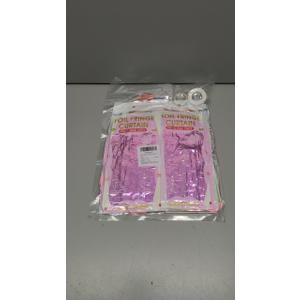 Pink Happy Birthday Decorations for Women and Girls  Pink and Silver Balloons, Happy Birthday Banner, Foil Crown Love Balloons with Fringe Curtain for Birthday Party Supplies