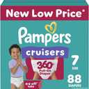 Pampers Diapers - Cruisers 360 - Size 7, 88 Count, Babyproof up to 100% Leakproof Pull-On Diaper