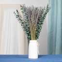115 PCS Mixed Dried Eucalyptus Stems with Lavender Flowers Bundle for Shower, 17'' Natural Eucalyptus Leaves Branches Hanging Shower Plant for SPA Home Fragrance Bathroom Table Vase Decor