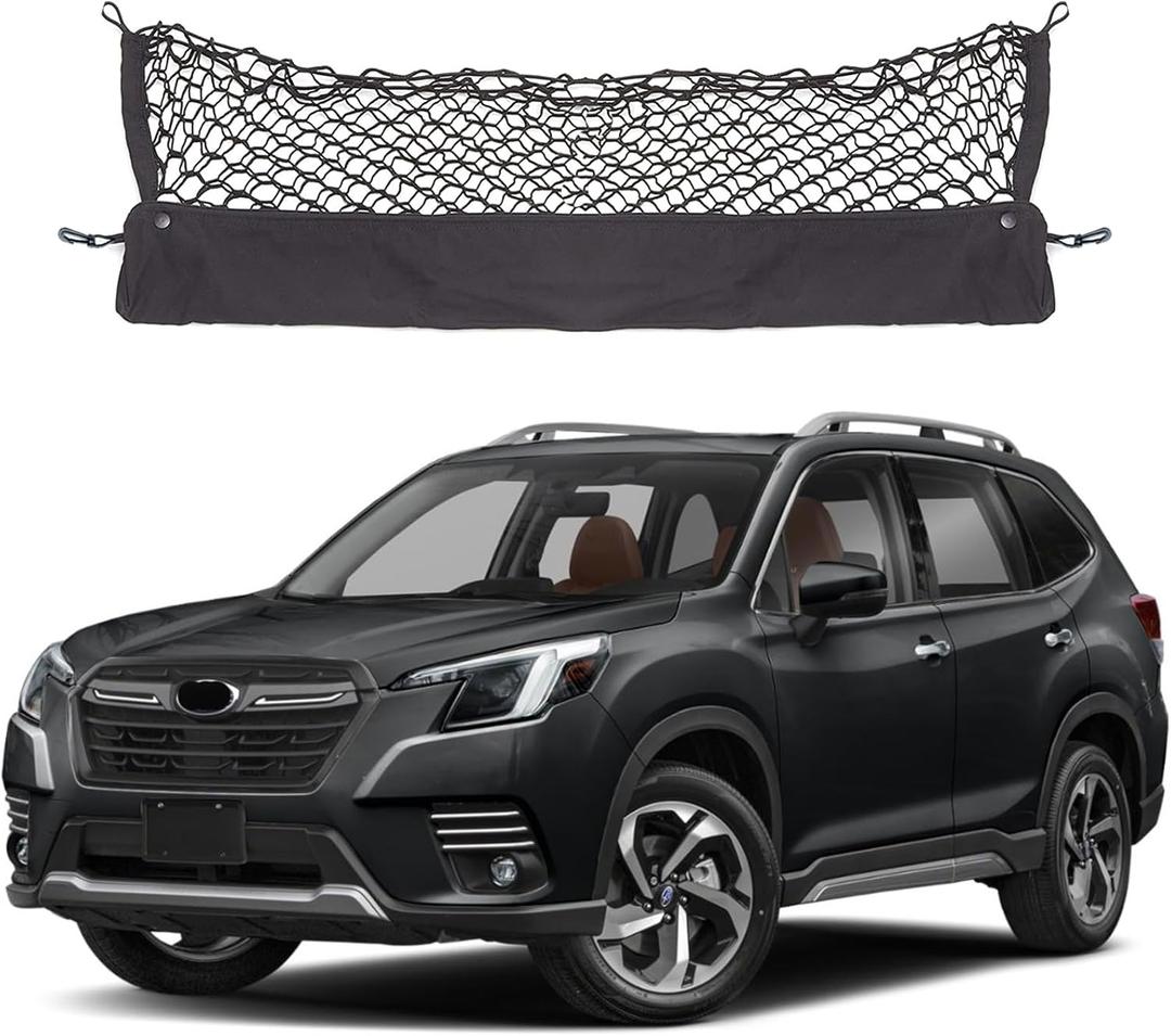 Envelope Style Cargo Net Compatible with Subaru Forester SK New 2025 2024 2023 2022 2021 2020 2019 2018 2017 2016 2015 2014 2013 2012 2011 2010 2009 2008 2007 2006-1998 Trunk Car Rear Tailgate Netting (XXL)