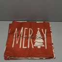 Fahrendom Merry Christmas Tree Decorative Throw Pillow Cover 16 x 16 Set of 4, Xmas Red Candy Canes Porch Patio Outdoor Pillowcase, Winter Holiday Holly Jolly Gifts Cushion Case Home Decor