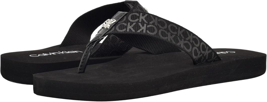 Calvin Klein womens Caluha (9, Black Logo 001)