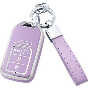 Key Fob Cover with Keychain for Accord Civic CRV Pilot Passport Insight
