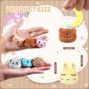 VISATOR 50pcs Mini Stuffed Animals Keychains Small Plush Toys Bulk for Claw Machine Prizes, Christmas Party Favors for Kids, Classroom Rewards, Carnival Gifts, Goodie Bags, Easter & Birthday Gifts