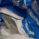 Sloosh Inflatable Pool Floats Lounger - Pool Floaties Blow Up Air Sofa Floating Chair with Big Backrest, Heavy Duty River Tubes Summer Lake Beach Water Float Raft Floaty for Adults (Blue White)