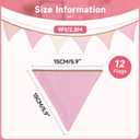 GCQQ Pennant Banner Flags 9Ft Pink Pennant Nursery Garland 12Pcs Light Pink Baby Girl Banners Double-Side Bunting Triangle Birthday Banner Girl Toddler Room Decor for Kids Bed Baby Shower Party Decor