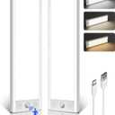 EZVALO 220LM Super Bright Under Cabinet Lighting Wireless, 5000mAh Rechargeable Battery Motion Sensor Light Indoor, Dimmable Under Counter Lights for Kitchen, 3-Inch Ultra-Wide Panel Closet Light (White)