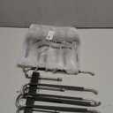 Space Saving 6 Tier Pant Hangers, Anti-Slip, Stainless Steel, 2 Pack, Black