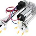 12V Air Horn for Truck, 150dB Dual Trumpets Super Loud Electric Car Air Horn Kit with Compressor for Cars Trucks Lorry Trains Boats