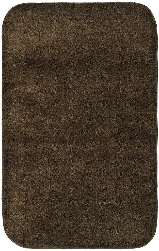 Garland Rug Traditional Nylon Washable Chocolate 30" X 50" Bath Rug - Soft, Absorbent, And Stylish for Your Bathroom