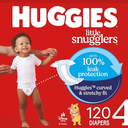 Huggies Swaddlers Diapers, Size 4 (15-34 lbs), 120 Count, Absorbent, Keeps Baby Dry and Comfortable, Skin Safe Disposable Baby Diaper 