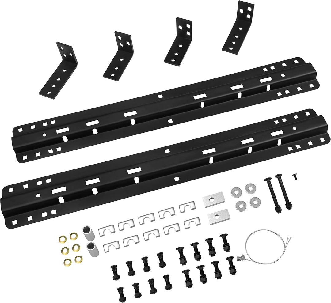 JY Performance Fifth 5th Wheel Trailer Hitch Mount Rails and Installation Kits for Full-Size Trucks