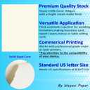 50 Sheets 110lb Cream Cardstock, 8.5" x 11", Heavyweight Off-White Paper Greeting Cards DIY Craft Card Making, 110LB Cover 300 GSM