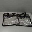 Juvale Clear Stadium Approved Bags - 12x6x12 Large Transparent Tote Bags with Zippers and Handles