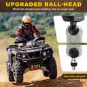 BUMBEE Upgraded Adventure Motorcycle Mirrors 360 Degrees Adjustable, Foldable Convex Side Rearview Mirrors No Vibration & Wobble With M8 M10 Screws and 7/8" Handlebar Mount for ATV Scooter Dirt Bike
