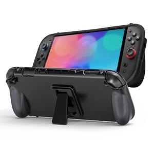 EEEKit Protective Case Compatible with Switch 2 (2025), TPU Grip Cover with Ergonomic Design, Kickstand, Shockproof Anti-Scratch Shell for Console