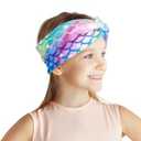 Kids Earmuffs Warmer Headband Stretch Winter Fleece Earmuffs Warm Ear Covers for Toddle Girls (Blue)