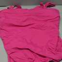 Aqua Eve Plus Size One Piece Swimsuit One Shoulder Bathing Suit Tummy Control Keyhole Swimwear Purple Pink 22W