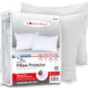 Guardmax Waterproof Pillow Protector Standard Size - Zippered Bed Bug Pillow Protector 6 Pack - Hypoallergenic Pillow Case Cover Protects from BedBug, Dust Mite, and Liquid Spills - (20 X 26)