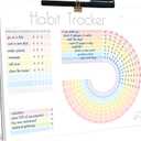 Habit Tracker Calendar - Tracking Journal planner pad 25 PAGES 2 YEARS with magnet and hanging hook pen holder to do list notepad magnets for fridge atomic habits gift bullet journal planner 11"x 8.5"