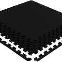 GWT Puzzle Exercise Mat, EVA Foam Interlocking Floor Tiles for Home Gym, Workout Equipment, treadmill, Protective Flooring, Fit Tile 24 SQ FT (6 Pcs)