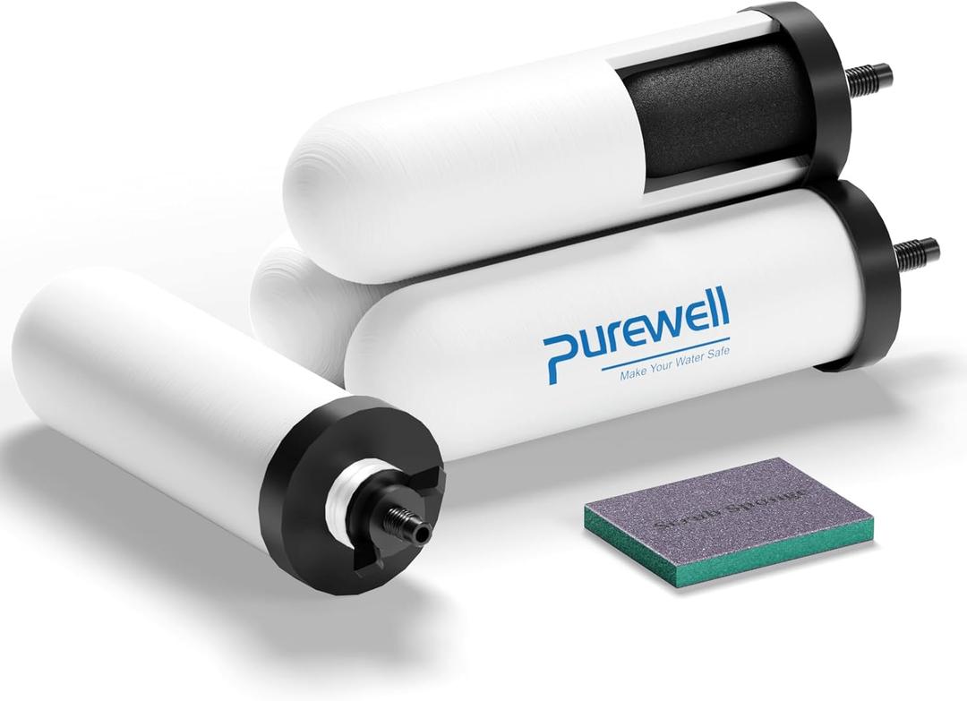Purewell PF-4 Ceramic Purification Elements, Replacement Filters for ProOne and Berkey Filters (Medium)