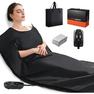 Portable Infrared Sauna Blanket for Home, 86-176, Detox, Circulation, Full Body Far Infrared Heating for Weight Loss, Stress Relief, Relaxation & Muscle Relief, Fast Heat-Up&Carrying Bag, 5.88x2.63ft