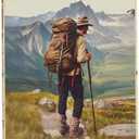 Vintage Hiking Tin Sign for Home Decor - Inspirational Wall Art for Nature Lovers - Retro Metal Plaque for Garden, Bathroom, or Classroom - Perfect Gift for Outdoors Enthusiasts - 12x8 Inches