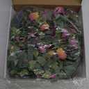 22 inch Spring Summer Wreath Tulip Wreath for Front Door with Purple Tassels, Eucalyptus Leaves, Ferns, Butterflies for Indoor Outdoor Wall Festival Home Farmhouse Wedding Decor