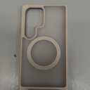 TORRAS Strong Magnetic & Seamless Stand for Samsung Galaxy S25 Ultra Case, Fit for MagSafe, Mil-Grade Drop Protection, Kickstand for Samsung Galaxy S25 Ultra Case, Translucent Back/Gold Edge