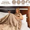 Medical king Heated Blanket, Machine Washable Extremely Soft & Comfortable Electric Blanket Throw Fast Heating with Hand Controller 10 Heating Settings & auto Shut-Off (Beige, 50 x 60)