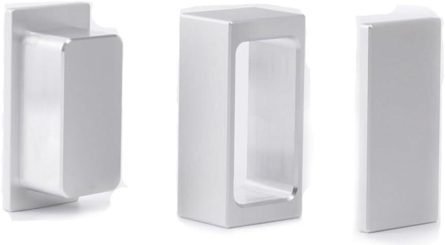 2x4 Inch Pre Press Mold Made of Food Grade Anodized 6061 Aluminum (Silvery White)