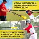 Baseball/Softball Hitting Stick with Dual-Size Ball Head, 54" Detachable Baseball Hitting Stick Practice Swing,Hitting,Batting,Portable Swing Trainer Great for One-On-One Coaching Training Equipment