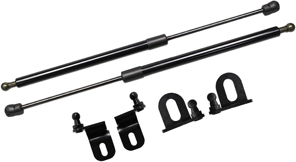 TSUBASA Lift Supports for Honda Element (YH1/2) 2003-2011 Front Bonnet Hood Modify Carbon Fiber Gas Charged Shock Dampers Spring Struts Bar (2 PCS) (Normal Black)