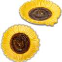 Sunflower Shaped Ceramic Spoon Rest - 2 PCS for Stove Top & Counter