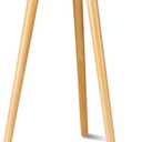 Uneedem Indoor Plant Stand - Mid Century Wooden Plant Table, Tall Holder for Flower Pots, Small Round End Table (A3-White, High: 20.5")