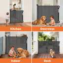 Retractable Baby Gate for Stairs and Doorways, 55" Wide x 33" Tall Mesh Dog Gate for Indoor & Outdoor Use, Safety Gate for Babies and Pets, Child Gates for Hallways, Hardware Mounted, Black