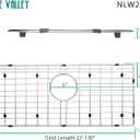 Serene Valley 27-1/4" X 12-1/4" Sink Protector, Rear Drain with Corner Radius 3/8", NLW2813R