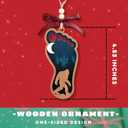 2 x Pawzity Bigfoot Ornament - Bigfoot Gifts, Sasquatch Gifts - Sasquatch Big Foot Christmas Tree Ornaments - Wood Ornament