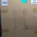 Freestanding Heated Towel Rack Large Capacity, 6 Bars, PTC Fast Heating, Adjustable LED Timer, Auto Shut-Off, High Temperature, Matte Black, for Bathroom & Home