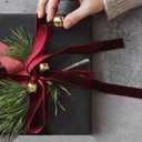 Burgundy Velvet Ribbon 1'' 25 Yards for Christmas Tree, Gift Wrapping, Flower Bouquet, Wreath Decorations, Bow Making