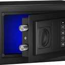 Safe Box with Sensor Light,Security Lock Box Steel Construction Hidden Electronic Safe with Lock0.4 Cubic Feet Wall or Cabinet Anchoring Design for Home, Black