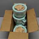 4 Pcs Microwave Ramen Bowl Microwavable Instant Soup Cups with Lids Large Soup Bowls with Handles Dishwasher Safe Mug for Cereal Food Container (Green)