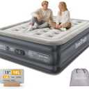 InnoTruth Air Mattress Full with Built in Pump, Inflatable Blow up Mattress, 18" Raised Colchones Inflables Air Bed for Guests & Home, Ideal for Home Use and Outdoor Camping, 600lb Weight Capacity (Grey)