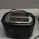 Amazon Basics 2 Slice Toaster, Extra Wide Slots for Bagels, 6 Browning Settings, Removable Crumb Tray, Defrost/Cancel/Bagel Buttons, Cord Wrap, 900W, Black & Silver