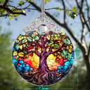 2 x Tree of Life Christmas Ornament, Stained Glass Decor, Gifts & Holiday Ideas