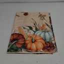 Horaldaily Fall Tablecloth 60x104 Inch Rectangular, Flower Autumn Harvest Pumpkin Washable Seasonal Table Cover for Party Picnic Dinner Decor (Beige)