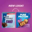 Pure Protein Chewy Chocolate Chip Protein Bars 20g Protein, 3g Sugar, 190 Calories (12 count) Low Sugar* High Protein Snack - Gluten Free - Perfect for a Healthy Snack (EXP 04/21/27)