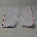 Champro Men's Triple Crown Baseball Pant Knickers with Braid (X-Large, White, Scarlet Pipe)